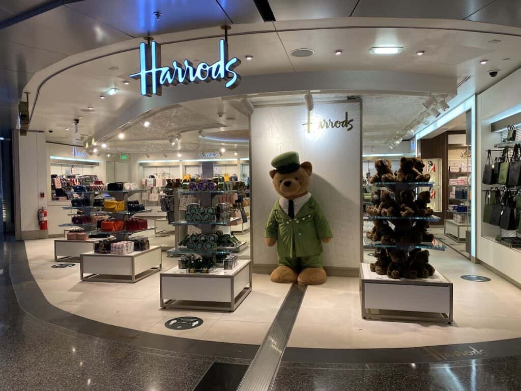Harrod's store located in Doha Airport