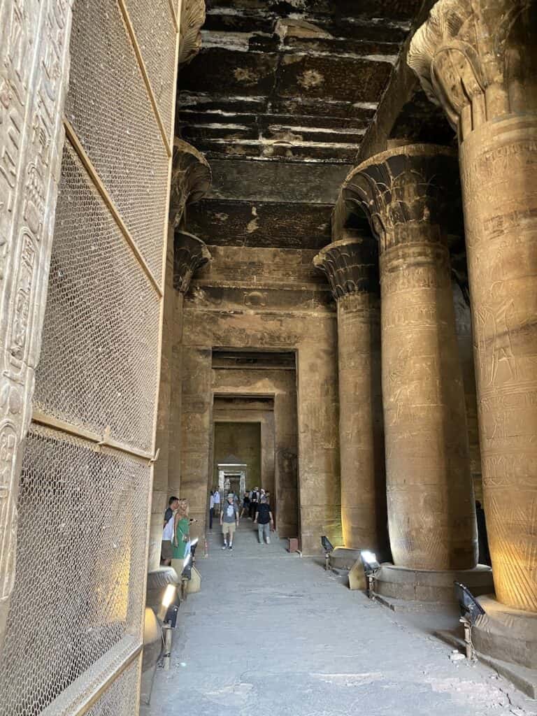 inner temple columns at temple of horus