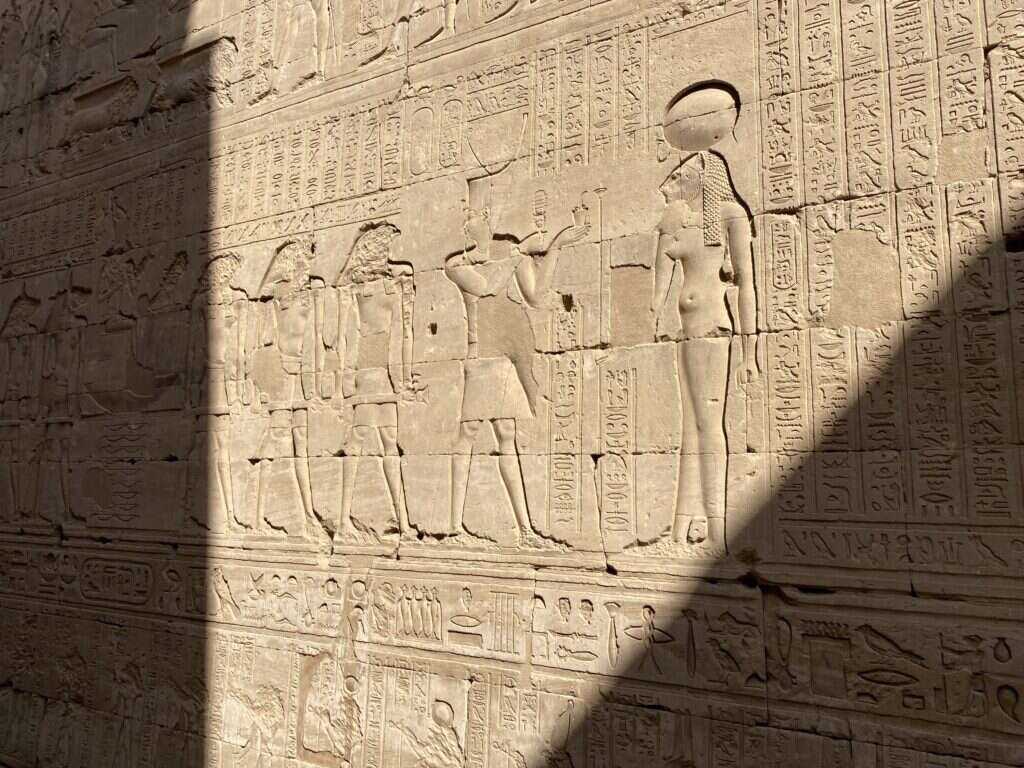 Carving of Sekhmet at Temple of Horus