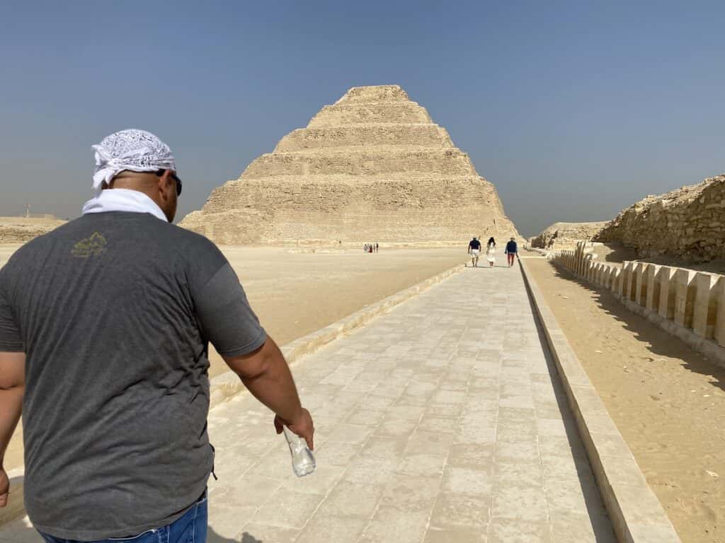 Walking towards the Step Pyramid