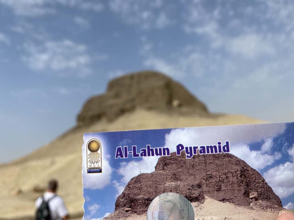 Al Lahun pyramid and ticket