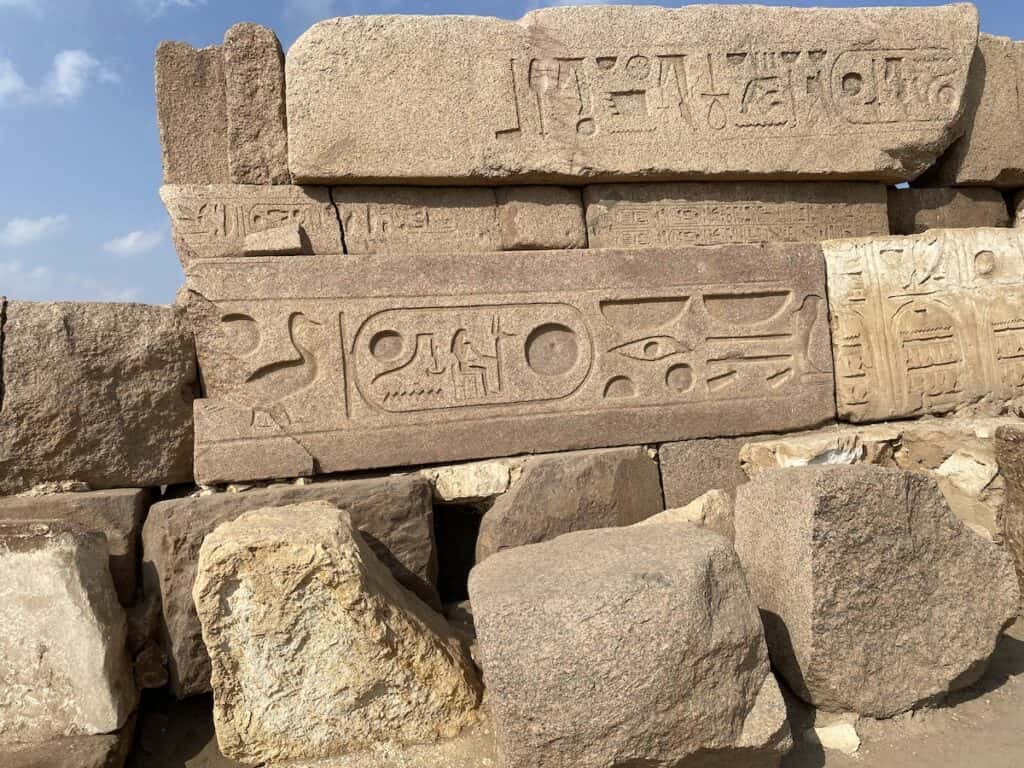 Some spare blocks with hieroglyphs at Tanis