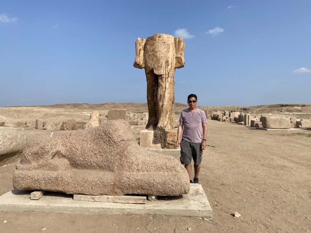 Bottom half of a statue at Tanis