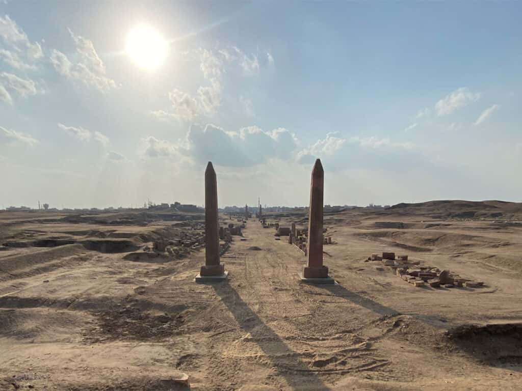 Back view of two obelisks at Tanis