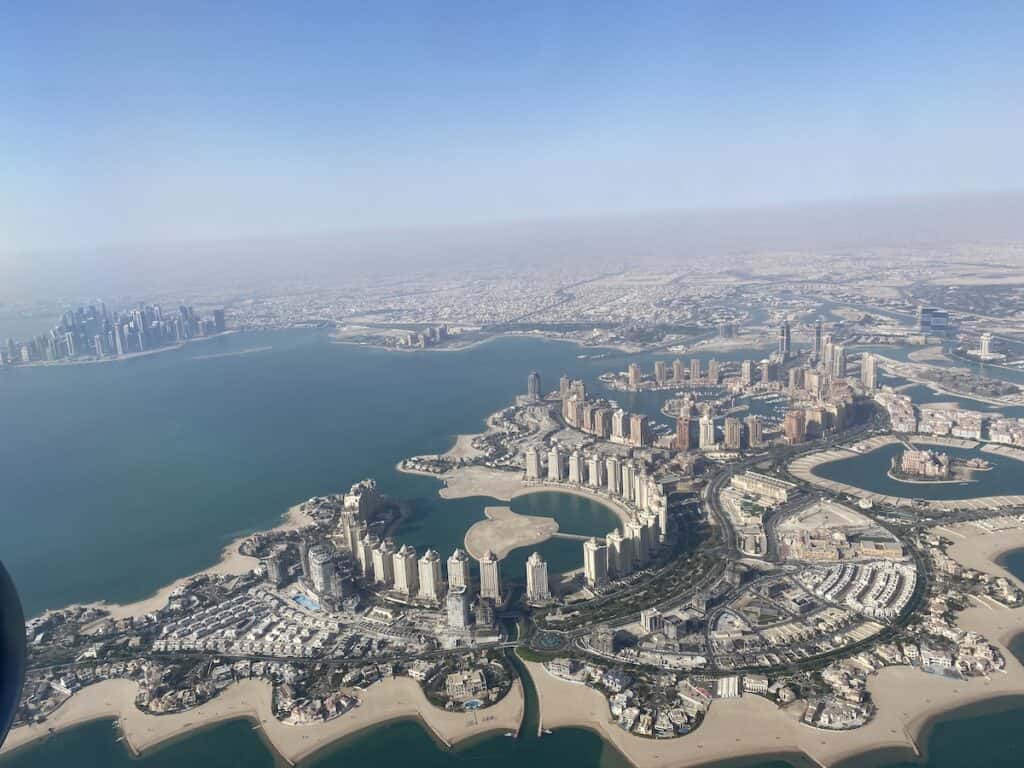 Air view of Doha City