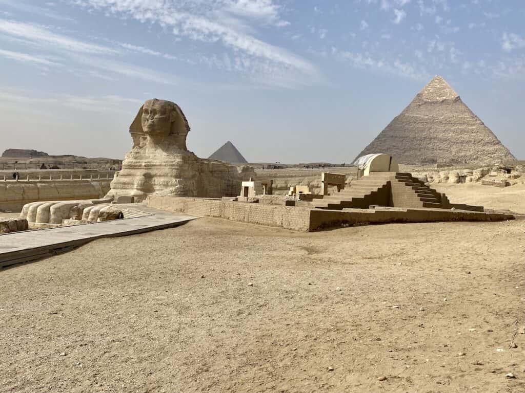 Best view of Sphinx from front, left side.