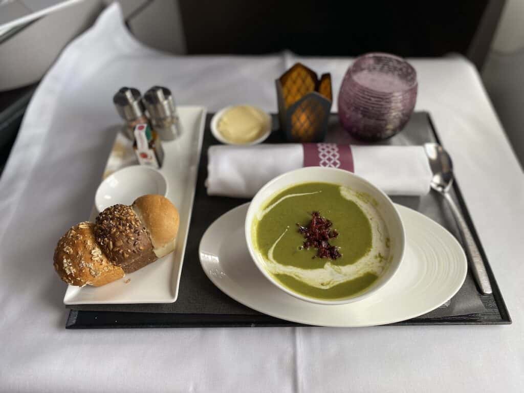 Qsuite meal, soup of the day