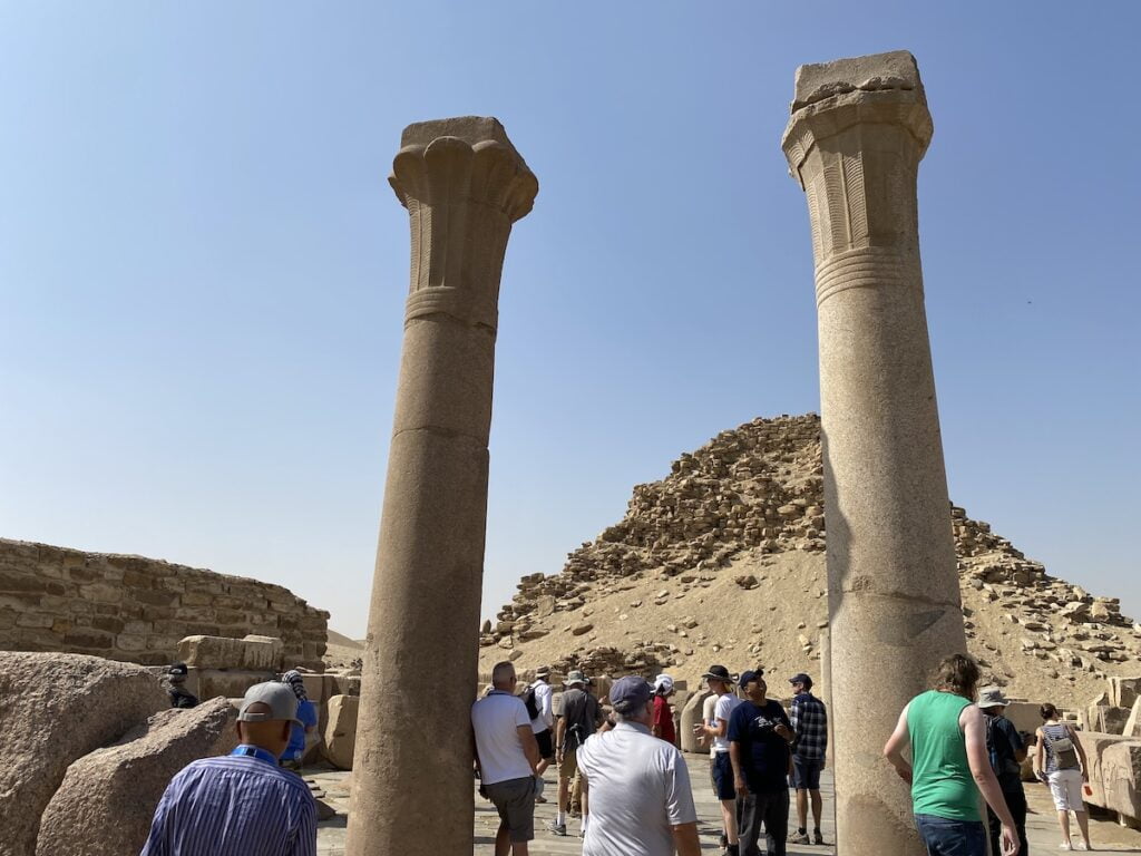 Two granite pillars at Abu Gorab