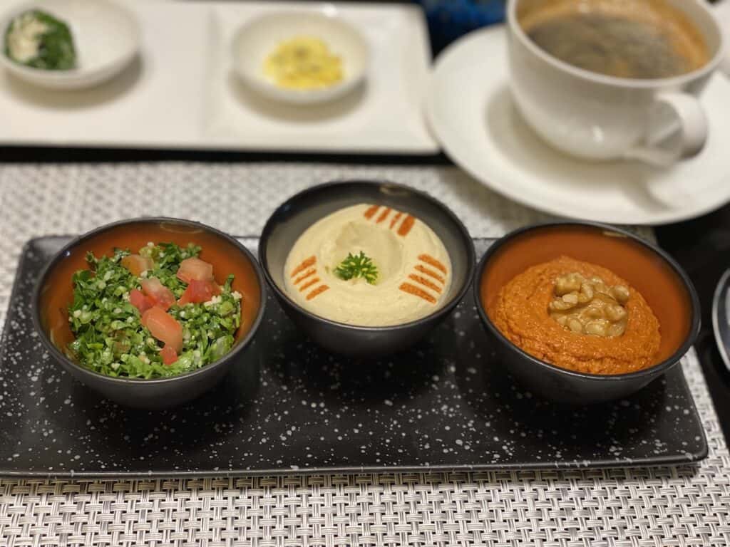 Arabic Mezze from the Al Safwa dining room