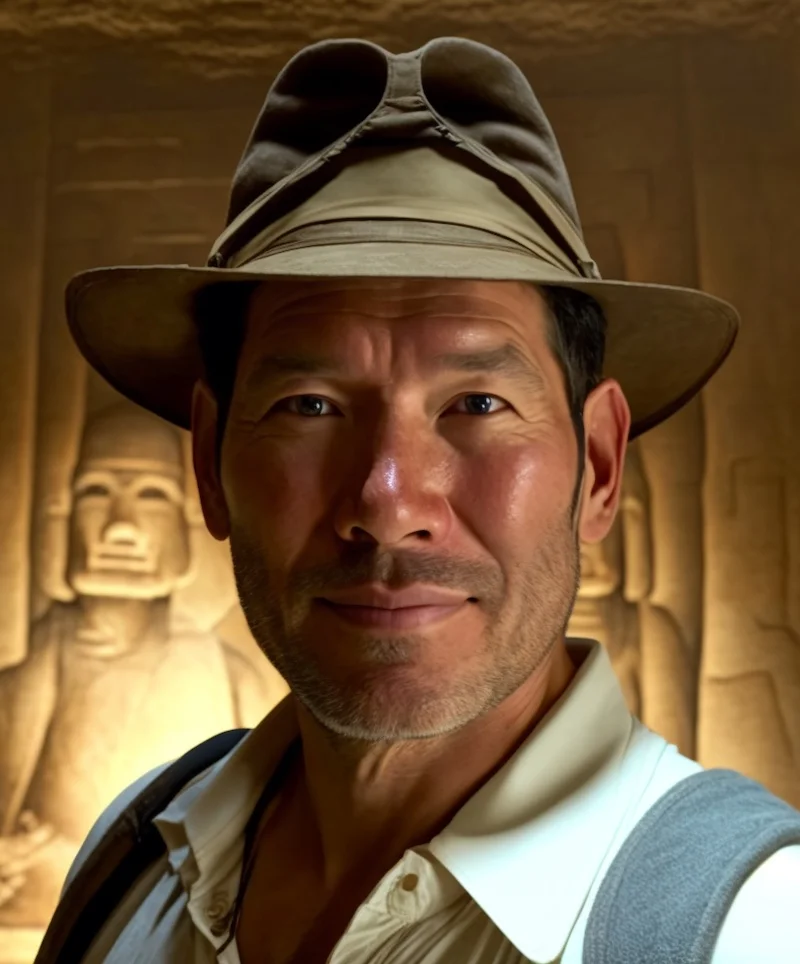 egyptian explorer like indiana jones