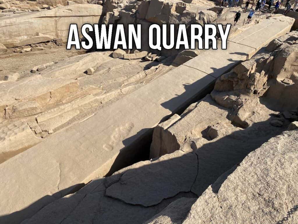 The unfinished obelisk in the Aswan quarry.