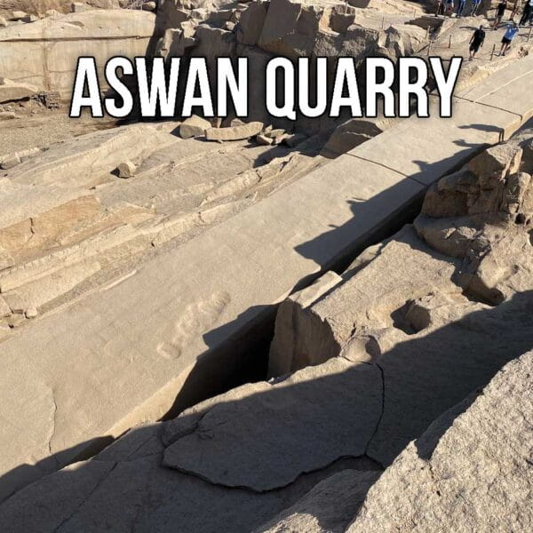 The unfinished obelisk in the Aswan quarry.