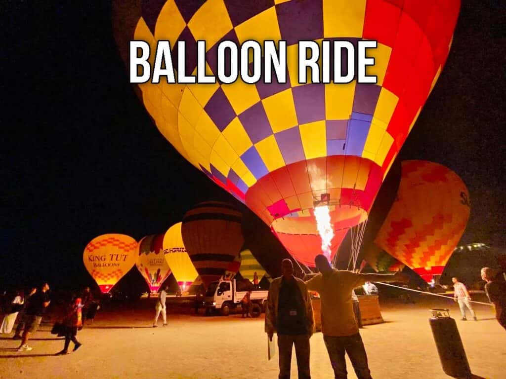 Hot air balloon being filled up