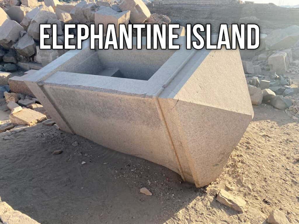 Large granite box on Elephantine Island.