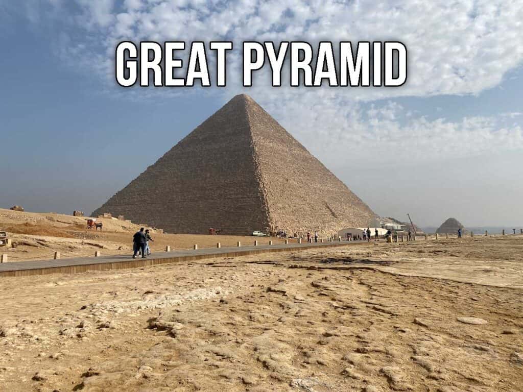View of the great pyramid at Giza.