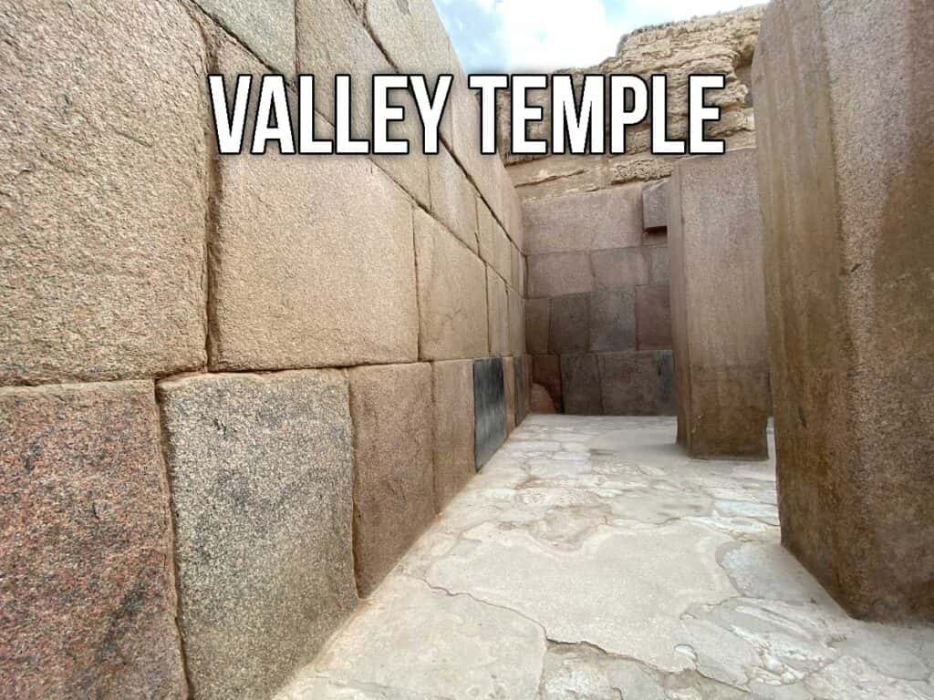 Entrance to the Khafre Valley Temple on the Giza plateau.