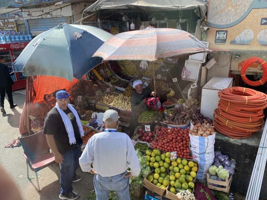 Local vendor selling fresh fruits