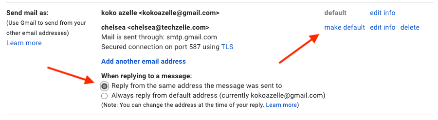 domain email gmail send and reply configuration