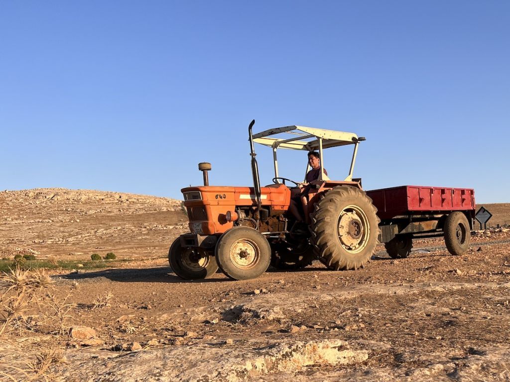 man on tractor at karahan tepe