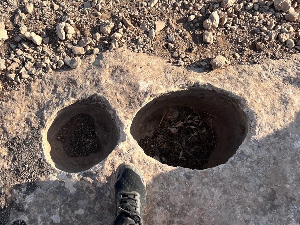 15 inch holes in the ground at Karahan Tepe