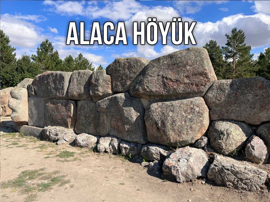 stone wall at Alaca Hoyuk in Turkey