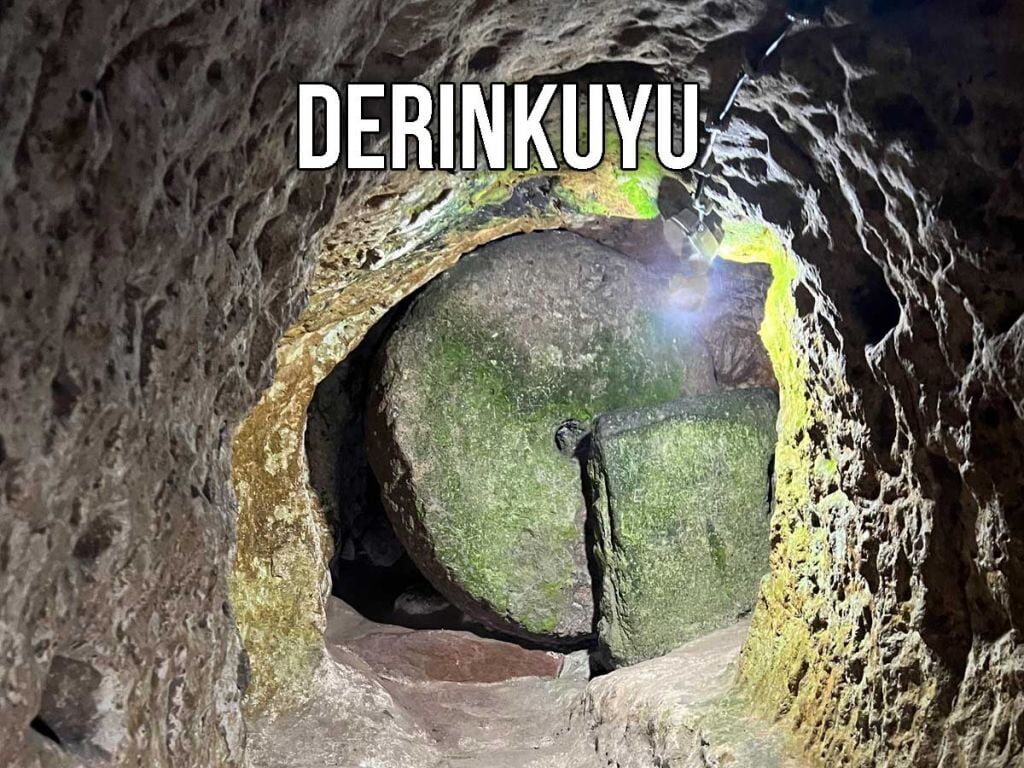 Rolling stone door at Derinkuyu underground city