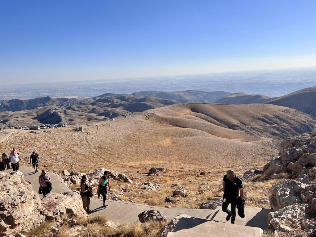 Rest of the group walking to the top
