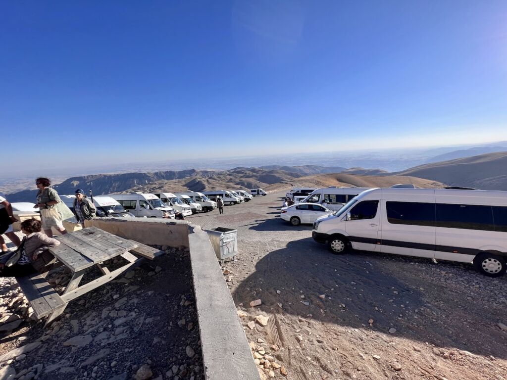 Parking lot at Mount Nemrut