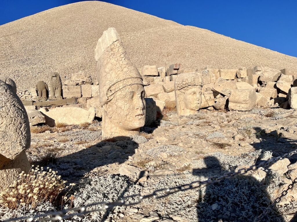 More statues of human heads at Mount Nemrut
