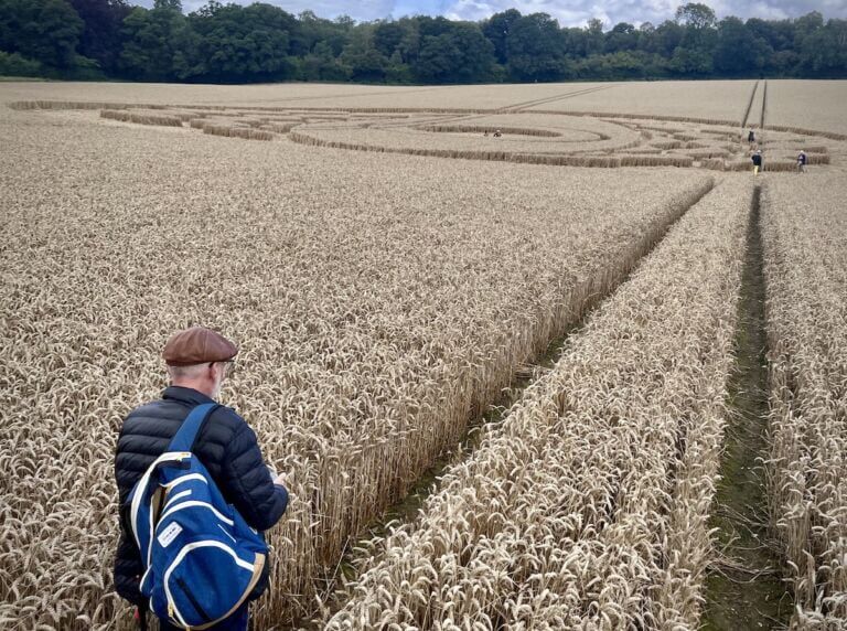 Entering the Alresford-Bramdean Crop Circle