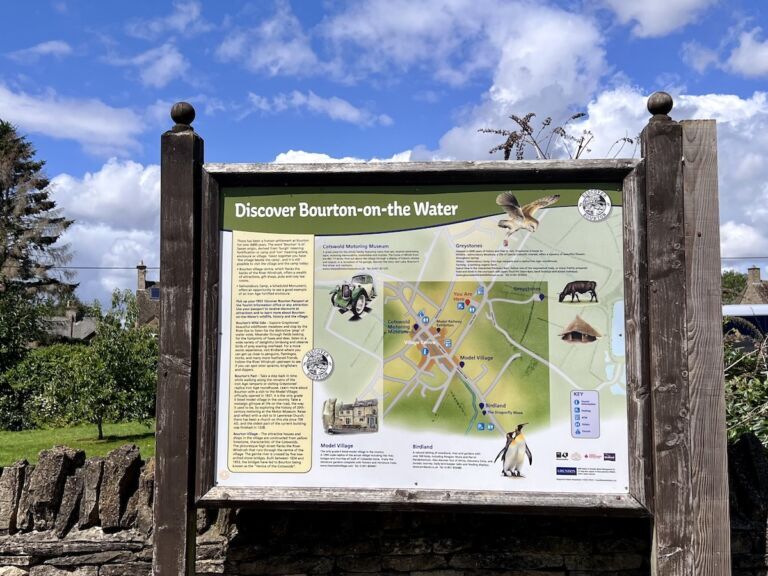 Bourton-on-the-Water village map