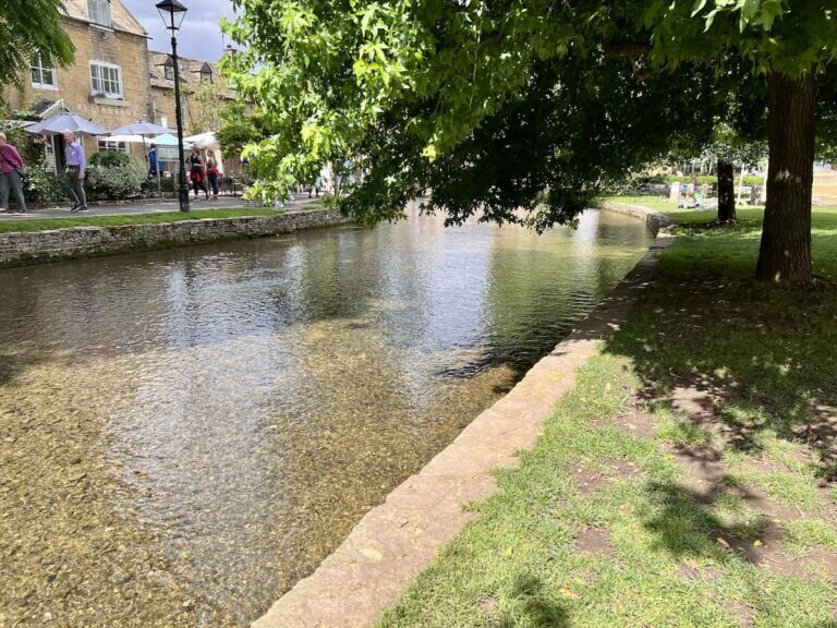 Lush trees over the River Windrush