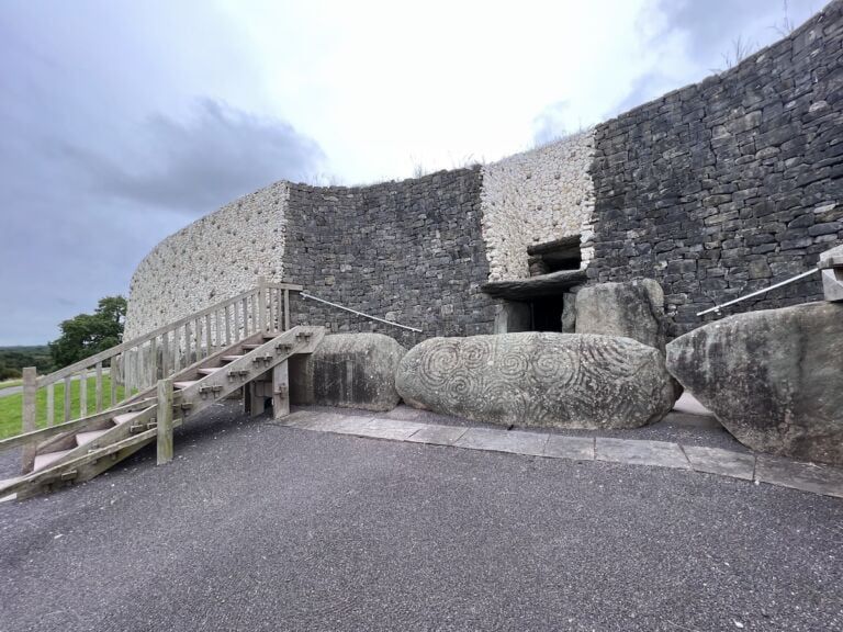 Stone facade at Newgrange