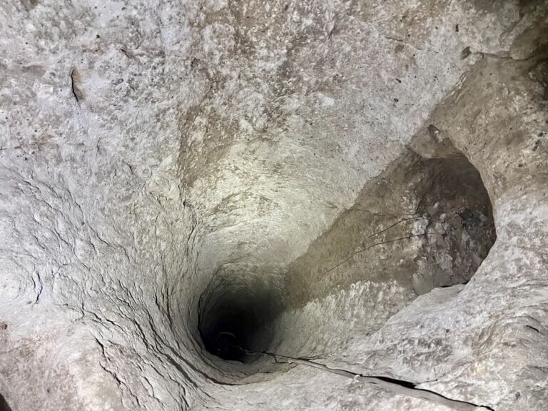 Bottomless shaft at Derinkuyu