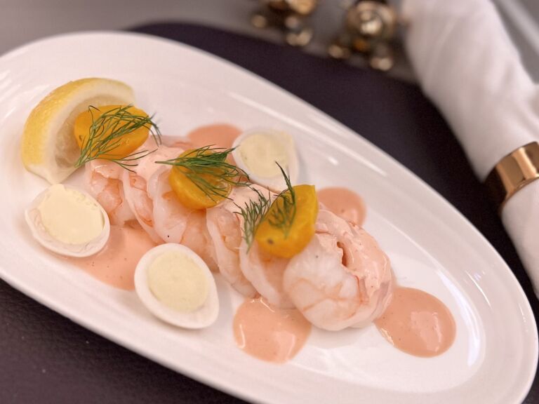 Virgin Airways shrimp