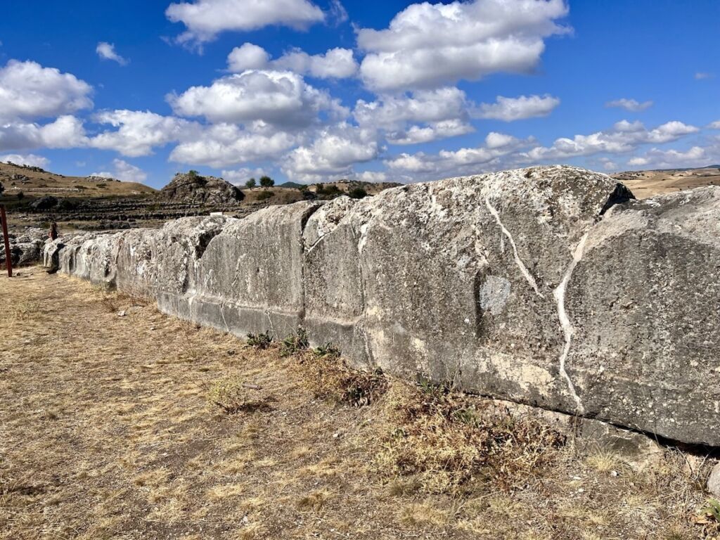 Hattusa great temple stone wall