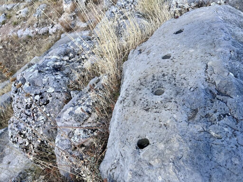 Hattusa temple drill holes