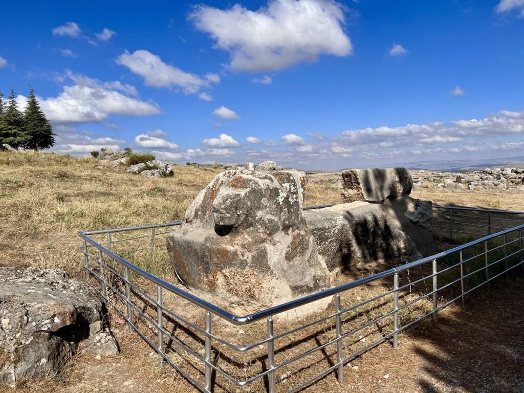 Hittite stone lion tub at Hattusa