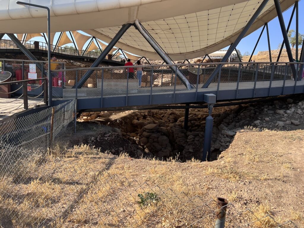 floating walkway under Gobekli Tepe tent