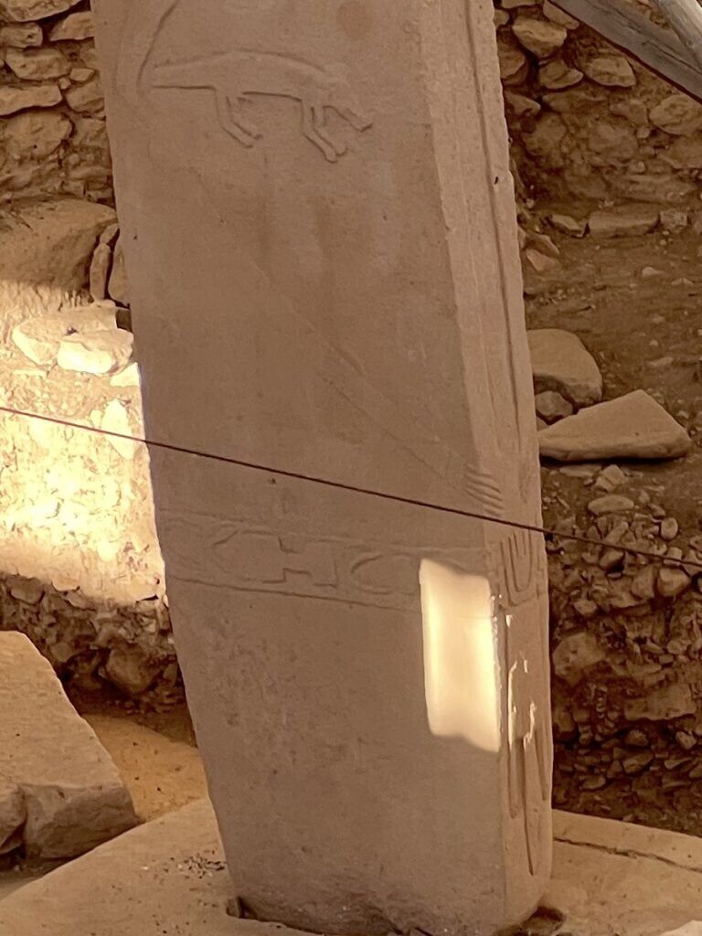 front edge of pillar 18 in enclosure D