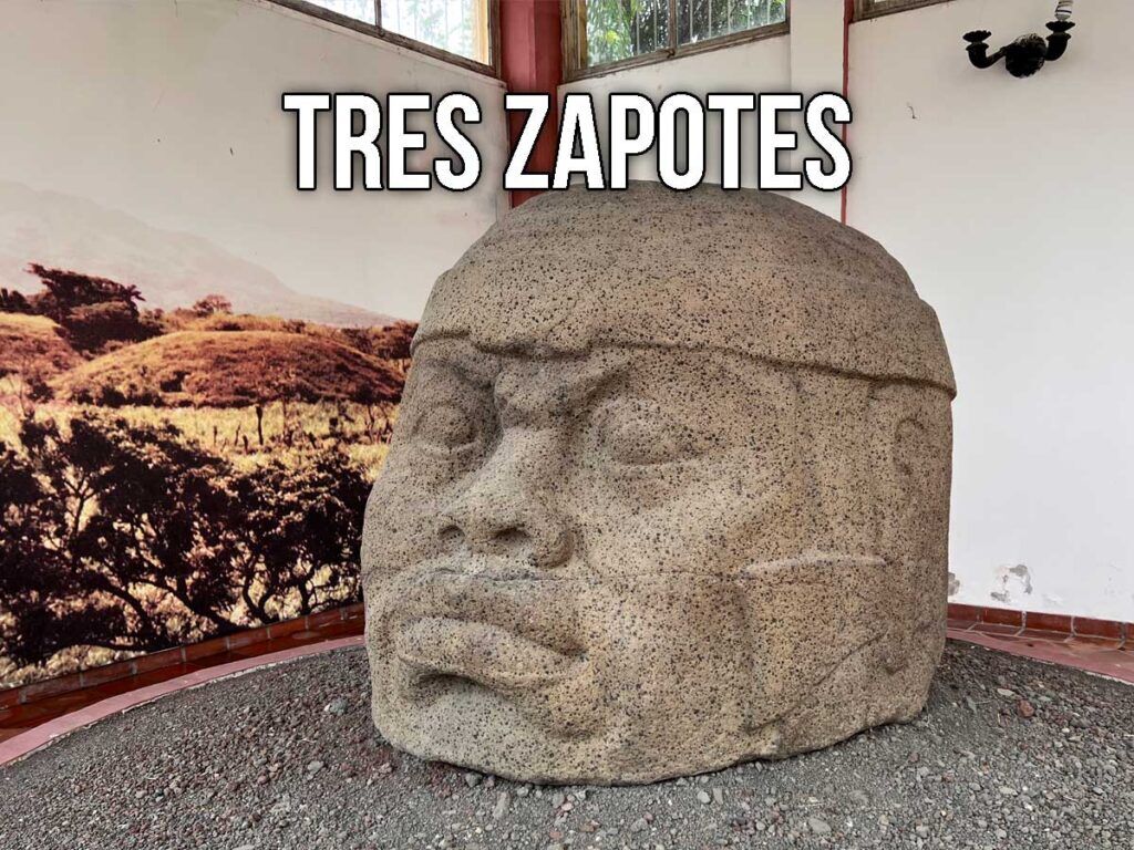Olmec head at Tres Zapotes, near Santiago Tuxtla, Veracruz, Mexico