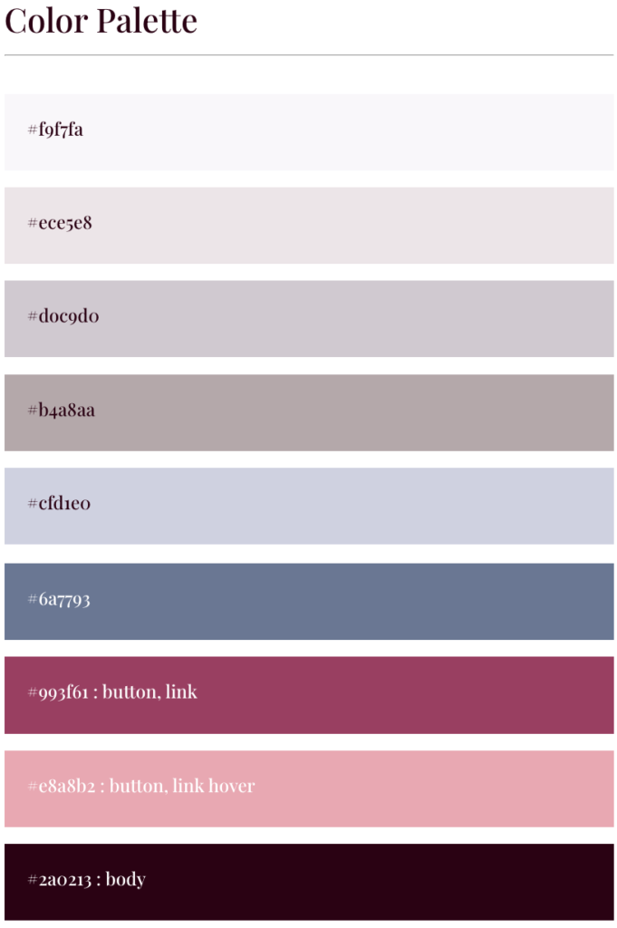 Divi global color palette